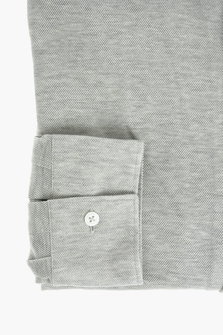 CC COLLECTION Camicia in Cotone Hopsack con Collo Italiano
