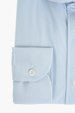 Camicia in Tessuto Stretch con Motivo Mini-catene
