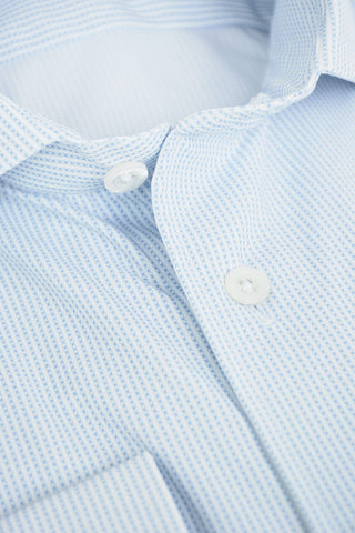Camicia in Tessuto Stretch con Motivo Mini-catene