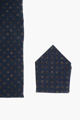 CC COLLECTION Camicia in Motivo Gigli con Pocket Square