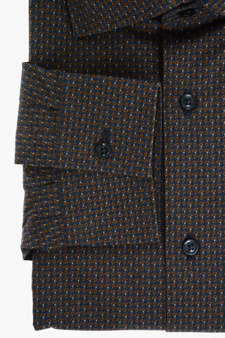 CC COLLECTION Geometric Patterned Shirt with Standard Collar