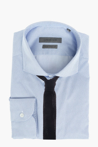 Camicia in Cotone COMFORT WRINKLE FREE con Collo Francese