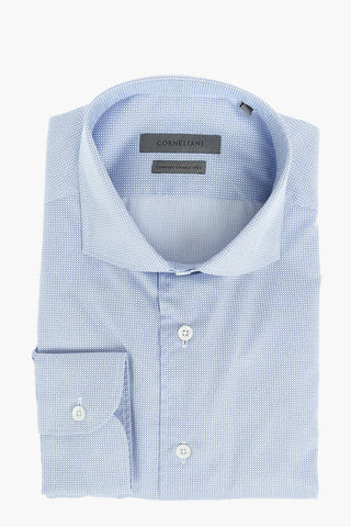 Camicia in Cotone COMFORT WRINKLE FREE con Collo Francese