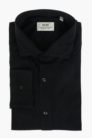 CC COLLECTION Stretched Cotton Shirt with Standard Collar