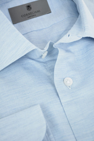 SARTORIA Camicia in Cotone e Cashemere con Collo Francese