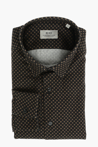 CC COLLECTION Flannel Shirt with Floral Pattern