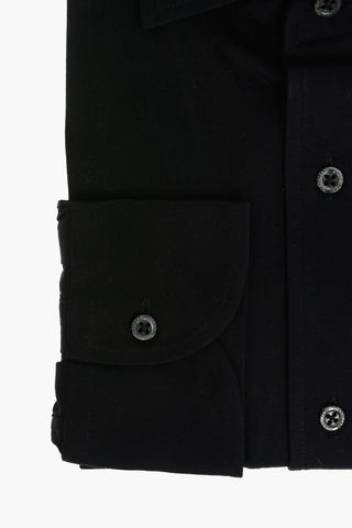 Camicia in Cotone Popeline con Collo Francese