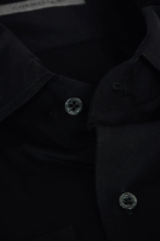 Camicia in Cotone Popeline con Collo Francese