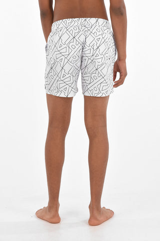 Printed KARL ALL OVER Boxer Swimsuit
