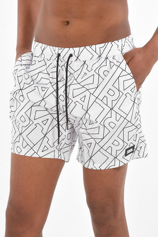 Printed KARL ALL OVER Boxer Swimsuit