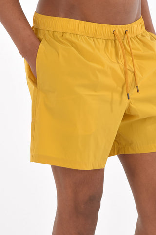 drawstring waist swim shorts