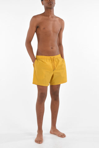 drawstring waist swim shorts
