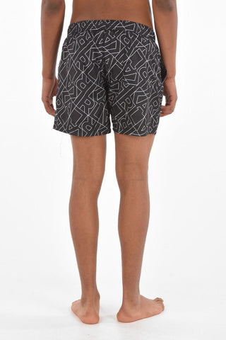 Printed KARL ALL OVER Boxer Swimsuit