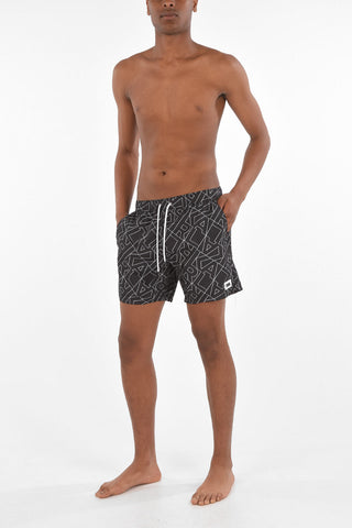 Printed KARL ALL OVER Boxer Swimsuit