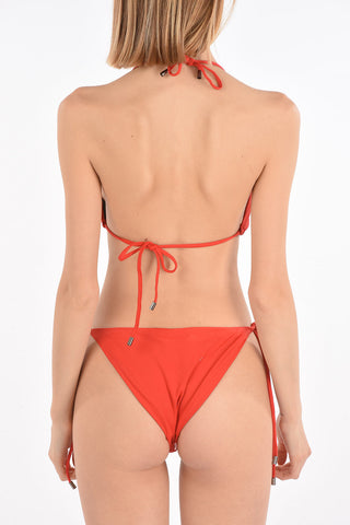 studded KARL & CHOUPETTE triangle bikini top