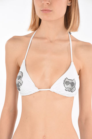 studded KARL & CHOUPETTE triangle bikini top 