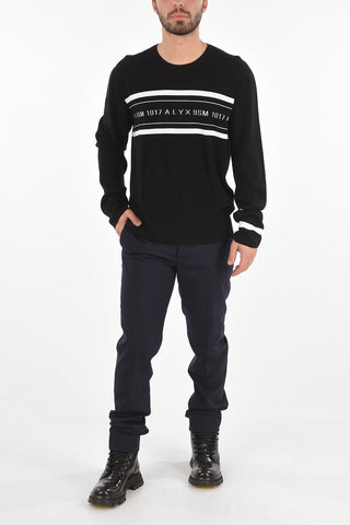 Crewneck Sweater with Embroidered Logo