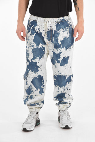 wide jeans bleached con elastico alla caviglia 14cm