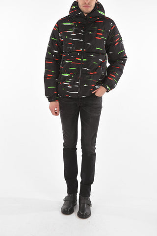 Printed Full Zipped AUVASEI Down Jacket