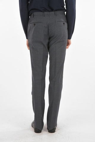 Gingham Motif ACADEMY Virgin Wool Suit