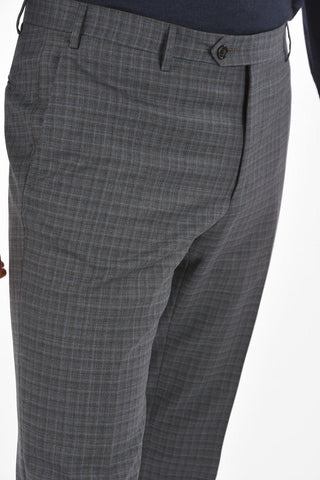 Gingham Motif ACADEMY Virgin Wool Suit