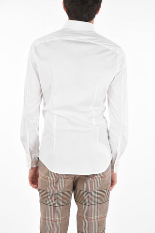 hidden closure slim fit shirt