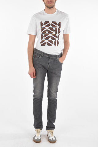 ID Jeans Regular Fit con Tasca Posteriore Ricamata