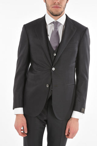 striped virgin wool CERIM.ACADEMY 3 piece waistcoat suit