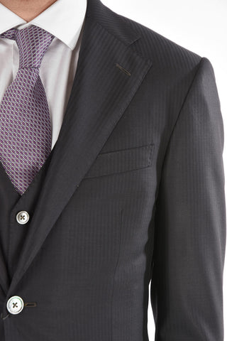striped virgin wool CERIM.ACADEMY 3 piece waistcoat suit