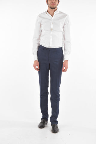 CC COLLECTION Raw-cut Edge RIGHT virgin wool pants