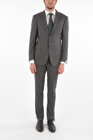 Pinstriped ACADEMY Wool and Silk Suit