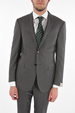 Pinstriped ACADEMY Wool and Silk Suit