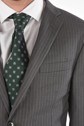 Pinstriped ACADEMY Wool and Silk Suit