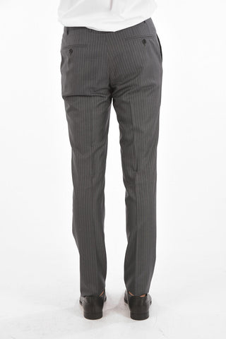 Pinstriped ACADEMY Wool and Silk Suit
