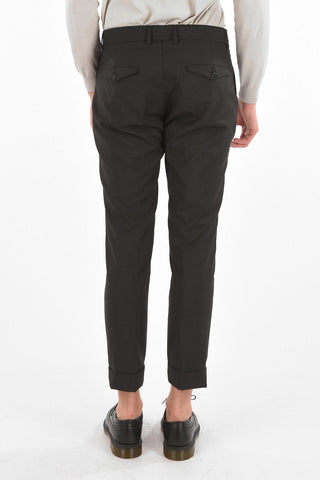 pantaloni in lana vergine a una pince