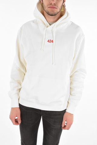 Embroidered Logo Cotton Hoodie