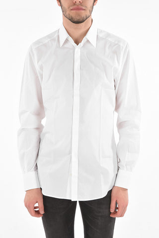 GOLD Camicia in Cotone Jacquard Logato