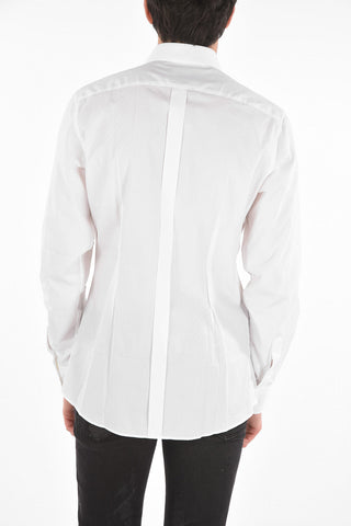 GOLD Camicia in Cotone Jacquard Logato