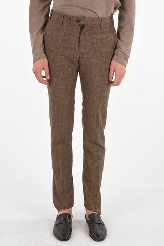 Virgin Wool Silk and Flax ACADEMY Suit with Notch Lapel