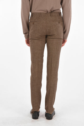 Virgin Wool Silk and Flax ACADEMY Suit with Notch Lapel