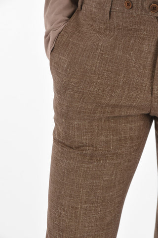 Virgin Wool Silk and Flax ACADEMY Suit with Notch Lapel