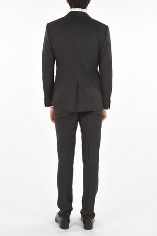 Virgin Wool CERIMONY ACADEMY 3-piece Suit with Peak Lapel