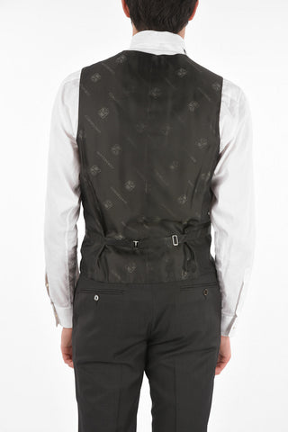 Virgin Wool CERIMONY ACADEMY 3-piece Suit with Peak Lapel