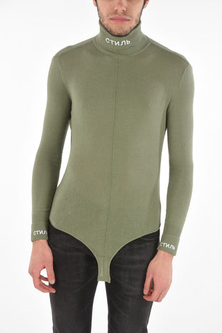 Viscose CTNMB Long Sleeve Bodysuit with Turtleneck