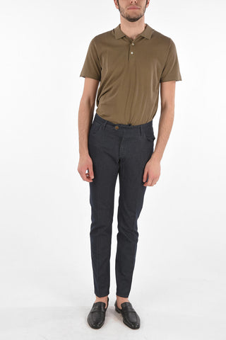 ID LUXURY DENIM Silk-blend OLDESIO Denims with 5 Pockets