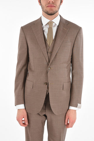 3-Piece LEADER Tartan Motif Suit