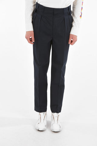 MM10 Double-pleated Side Martingale Cotton Pants