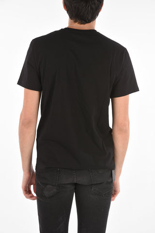 Crew Neck Rhinestone TIGER FACE Printed T-Shirt