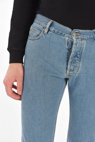 MM14 5 Pocket Low Rise Light Wash Denims