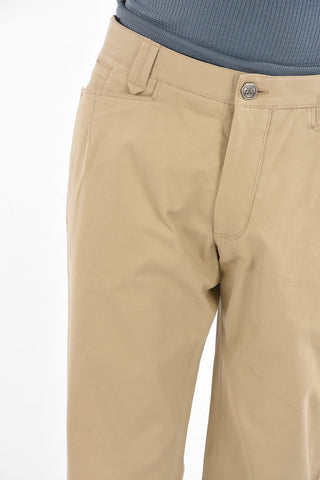 ID jetted pocket belt loops cotton stretch trousers